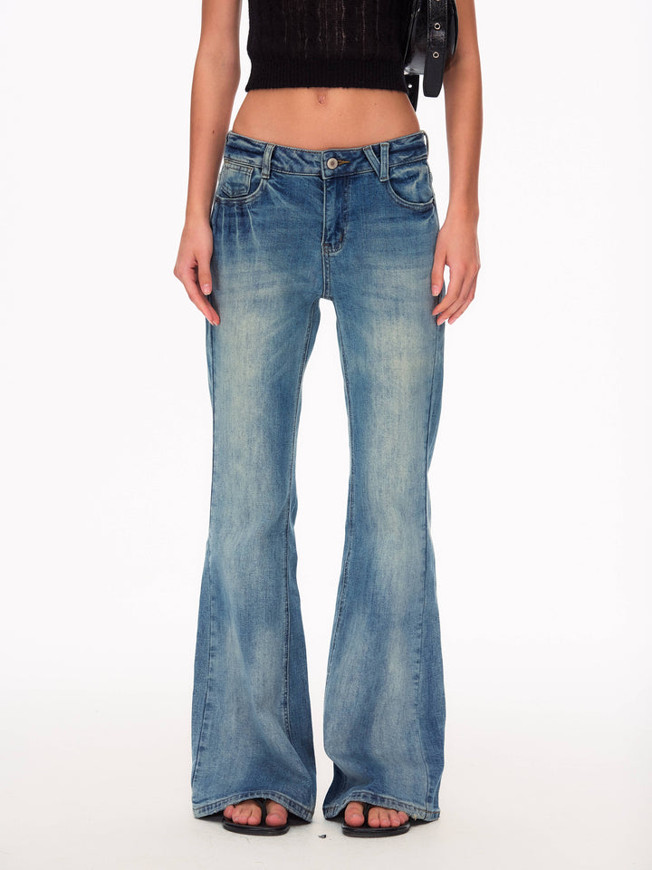 Stretchy Low Rise Flared Jeans