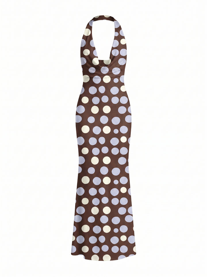 Tinatini Kvinikadze's Polka Dot Print Midi Dress