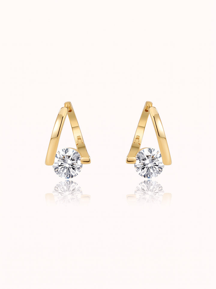 Minimalist Dainty Cubic Zirconia Hoop Earrings