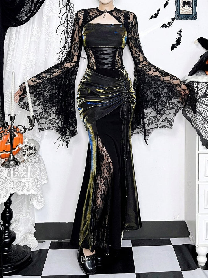 Gothic Lace Bell Sleeve Shrug