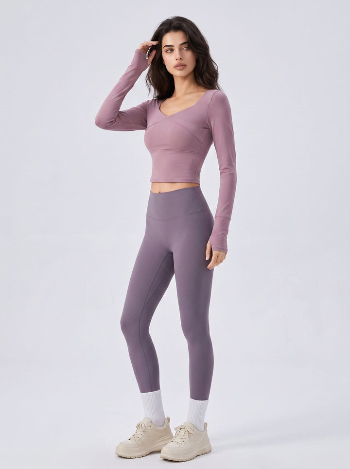 Seamless Long Sleeve Yoga Crop Top