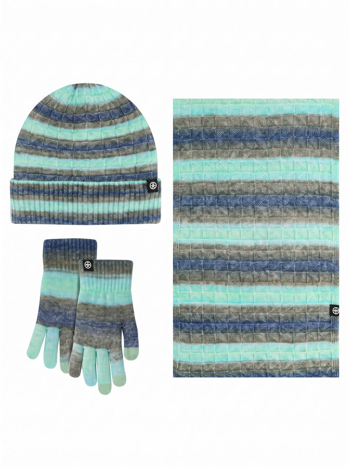 Cozy Warm Winter Hat Scarf 3‑Piece Set
