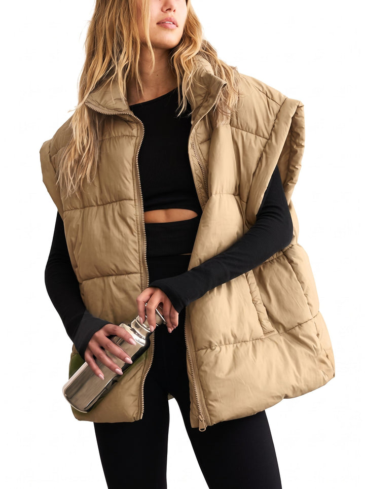 Oversized Puffer Vest Sleeveless Jacket