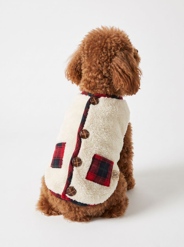 Cozy Plaid Fleece Dog Vest