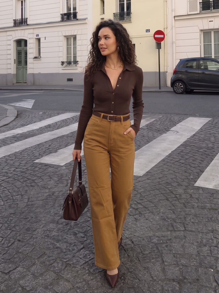 High Waisted Straight Leg Jeans