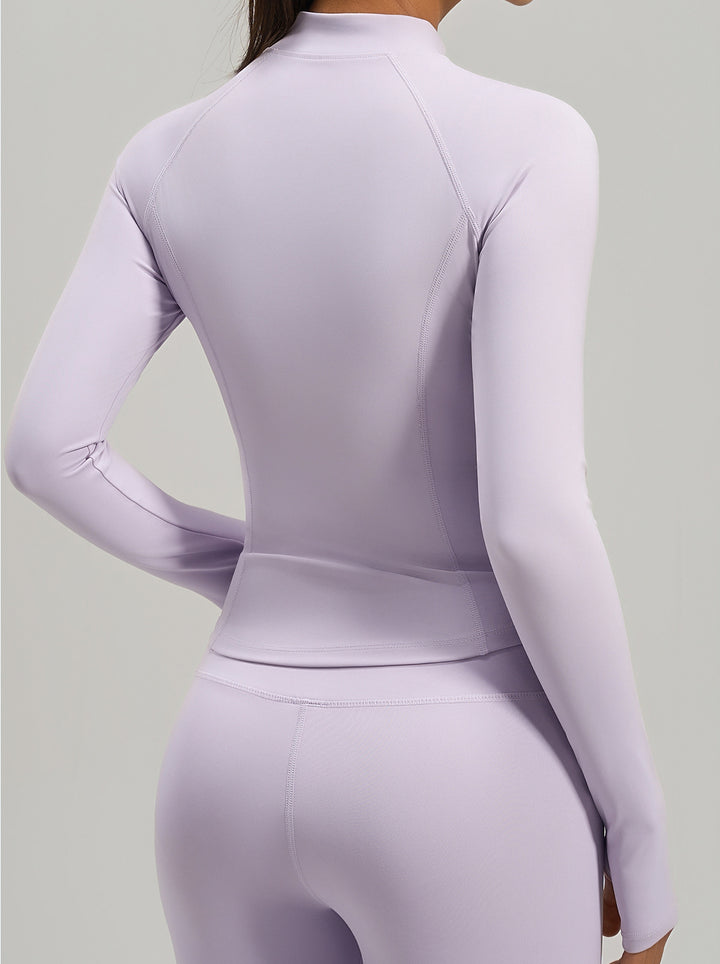 Slim Fit Thumbhole Athletic Jacket