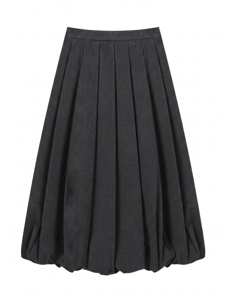 High Waisted Pleated Bubble Skirt