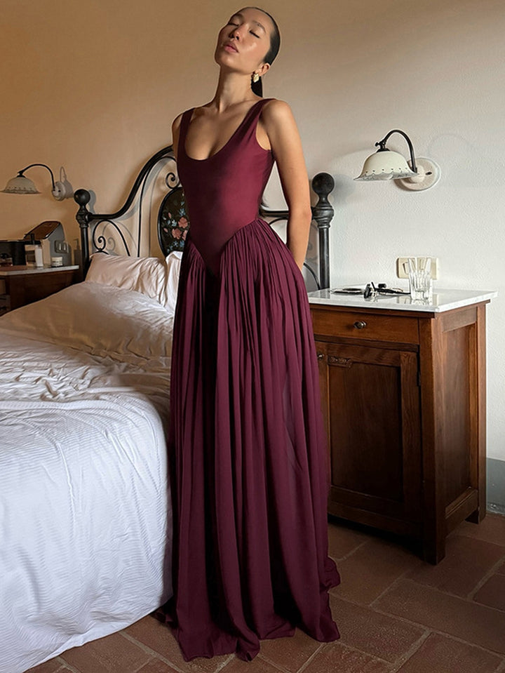 High Slit Sleeveless Maxi Dress