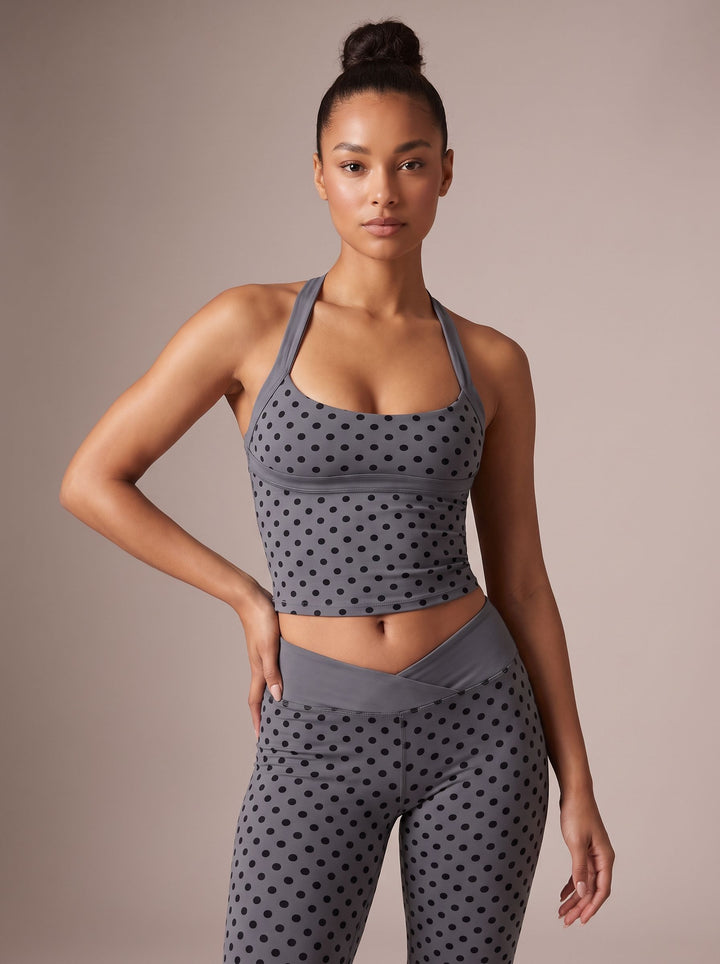 Polka Dot V Waist Yoga Set