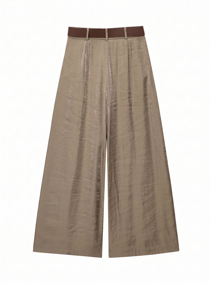 High Waisted Shimmer Wide Leg Pants