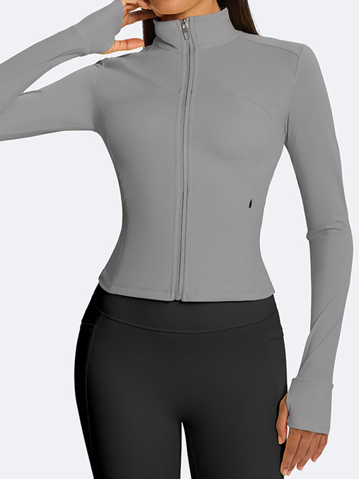 Slim Fit Thumbhole Yoga Jacket