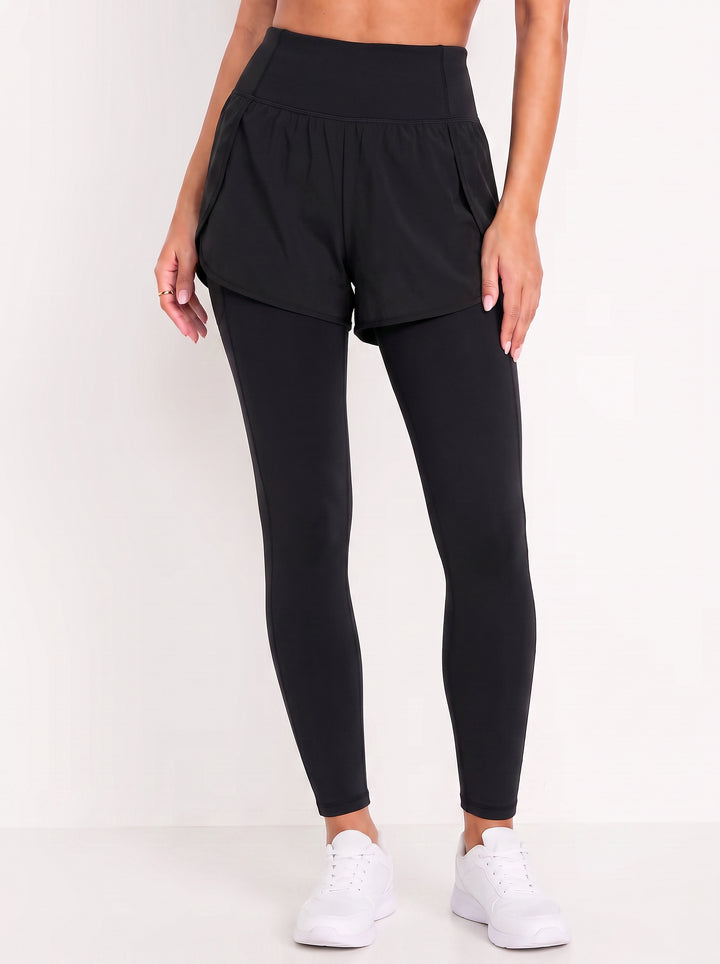 High Waisted Pocketed Skirted Leggings