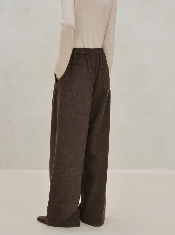 High Waisted Pleated Wide Leg Pants