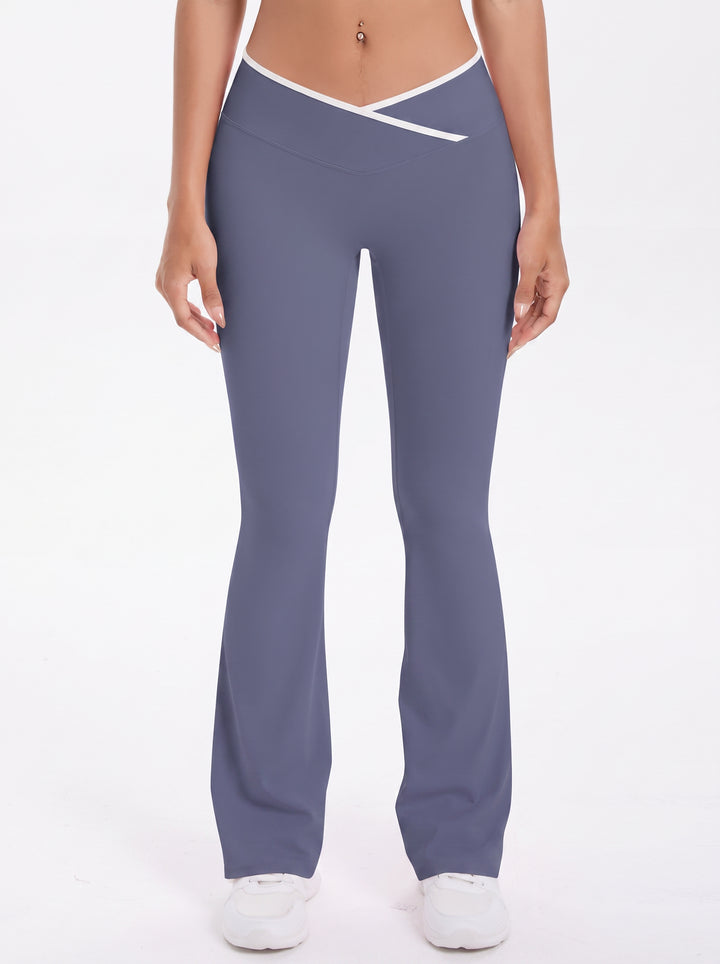 Crossover High Waisted Flare Yoga Pants