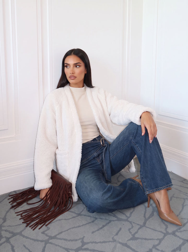 Cozy Open Front Sherpa Jacket