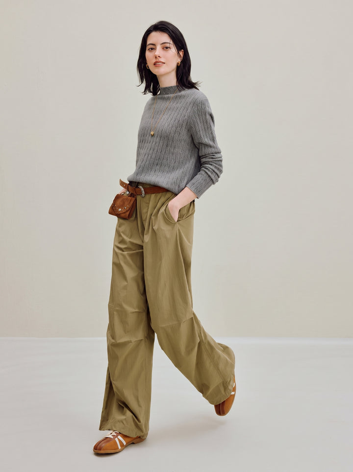 Soft Pure Wool Textured Pullover Sweater
