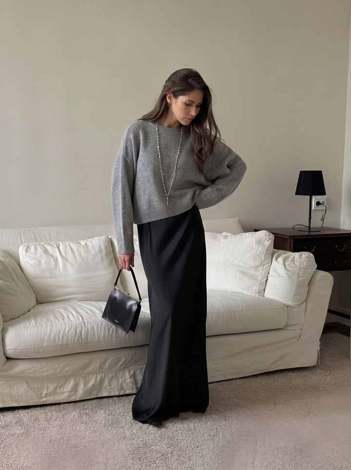 Oversized Crewneck Soft Knit Sweater