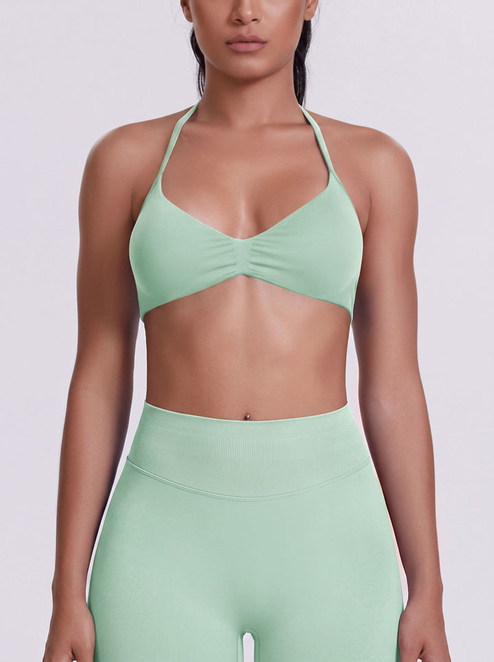 Seamless Halter Neck Sports Bra