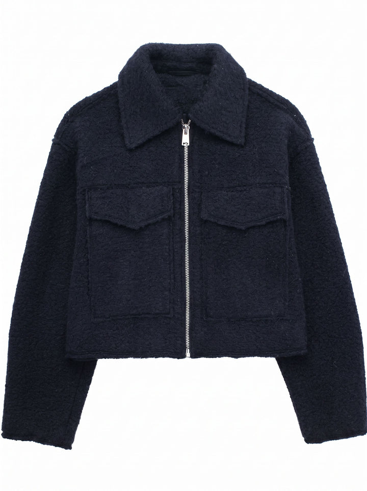 Cozy Textured Zip Up Jacket