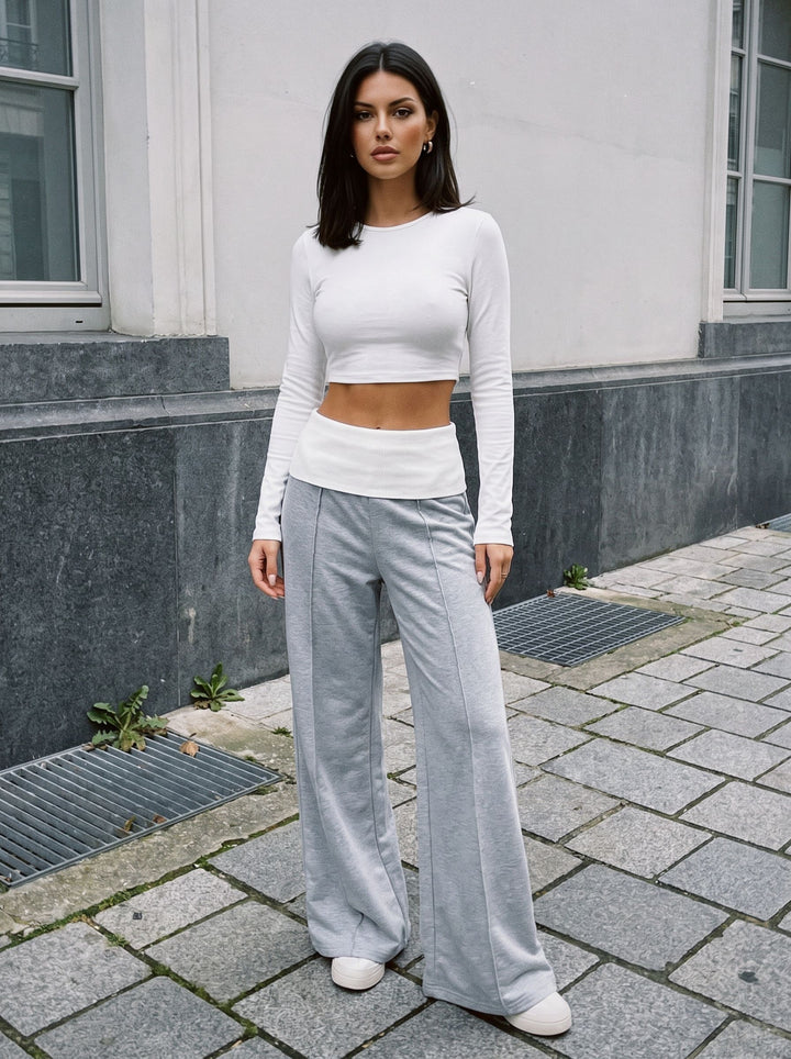 High Waisted Wide Leg Sweatpants