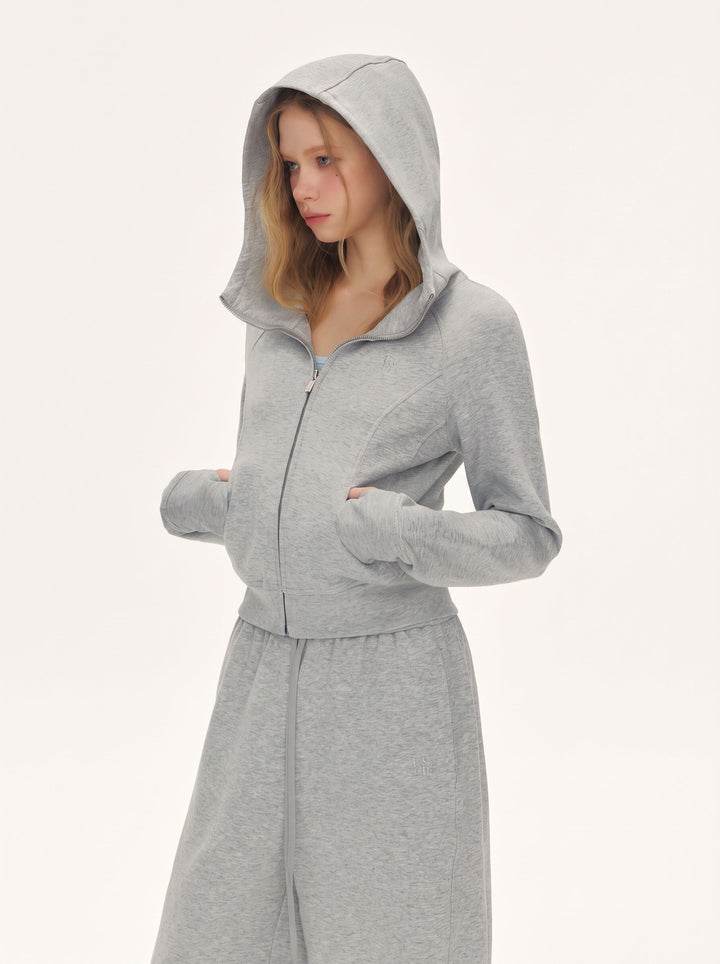 Slim Fit Lightweight Zip Hoodie Jacket