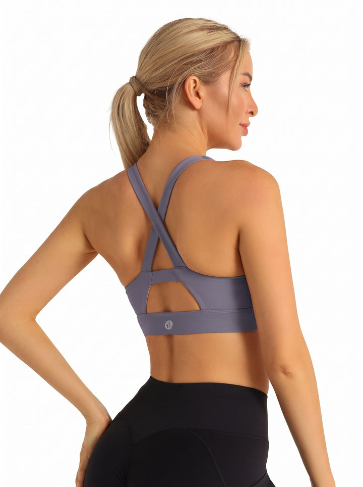 Crisscross Back Supportive Workout Sports Bra