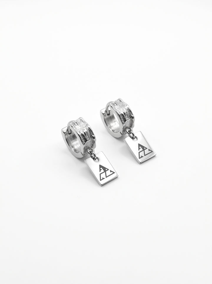 Minimalist Geometric Engraved Dangle Earrings