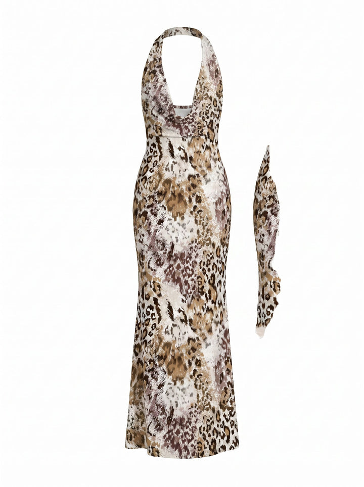 Tonisha Cox's Leopard Print Midi Dress