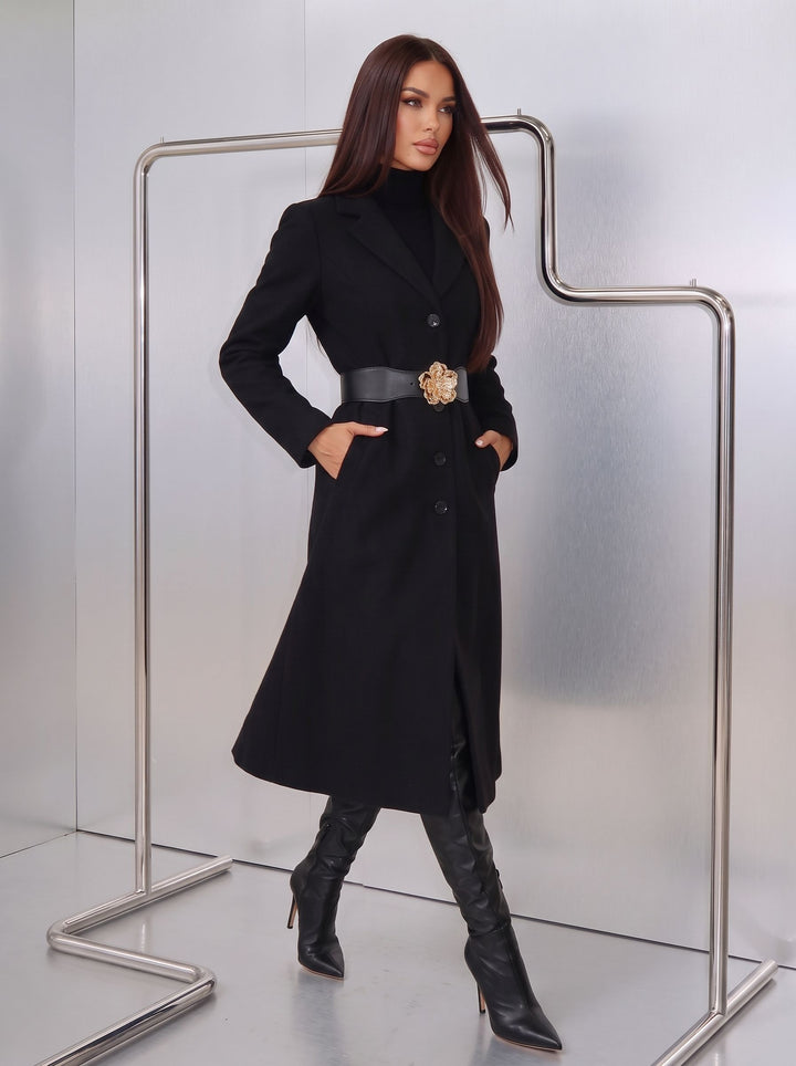 Elegant Slim Fit Long Coat