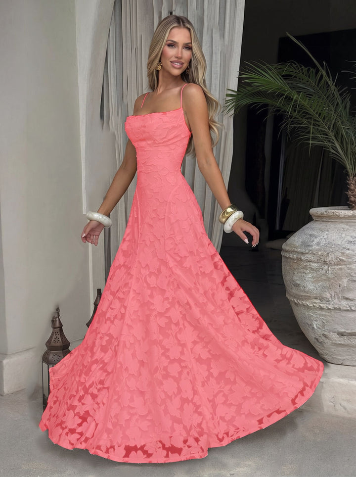 Cowl Neck Floral Maxi Dress