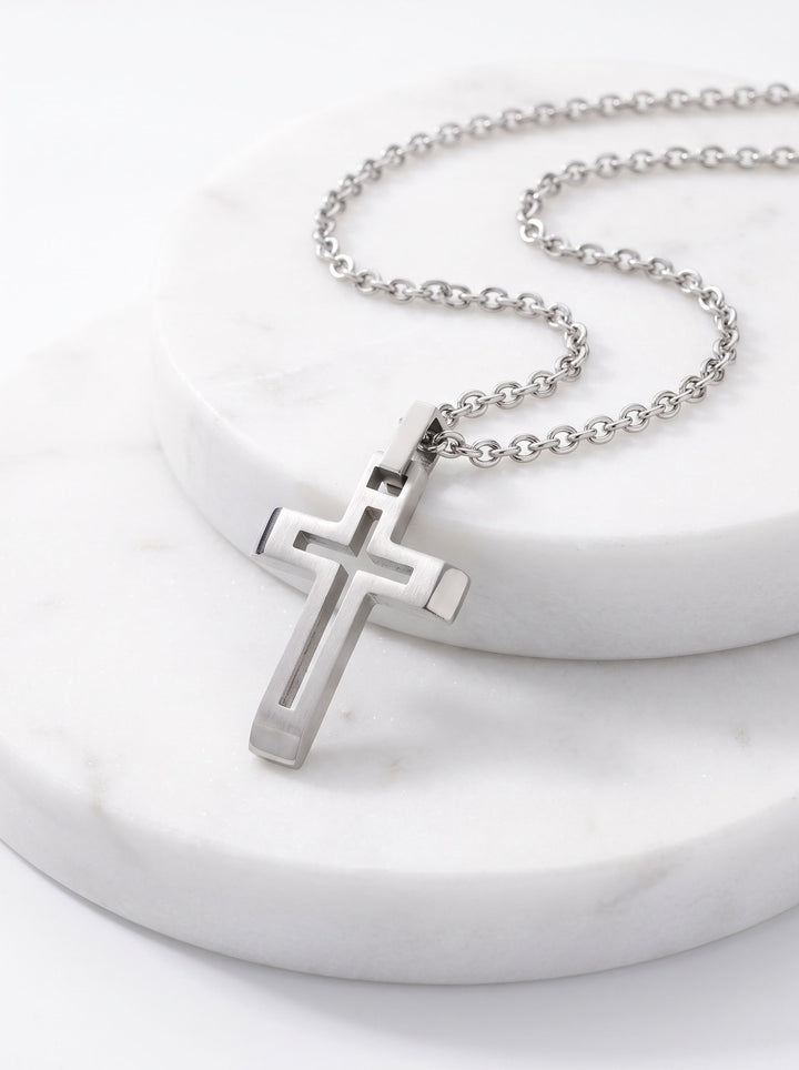 Minimalist Stainless Steel Cross Necklace