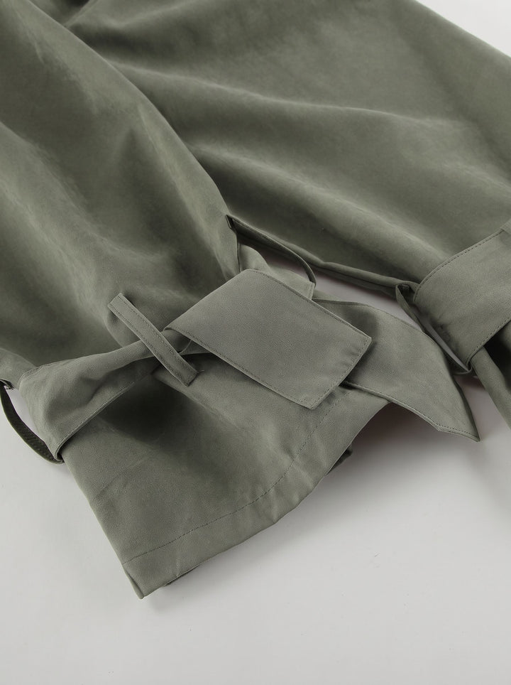 Oversized Belted Cropped Trench Coat