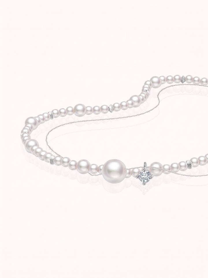 Elegant Layered Pearl Pendant Necklace