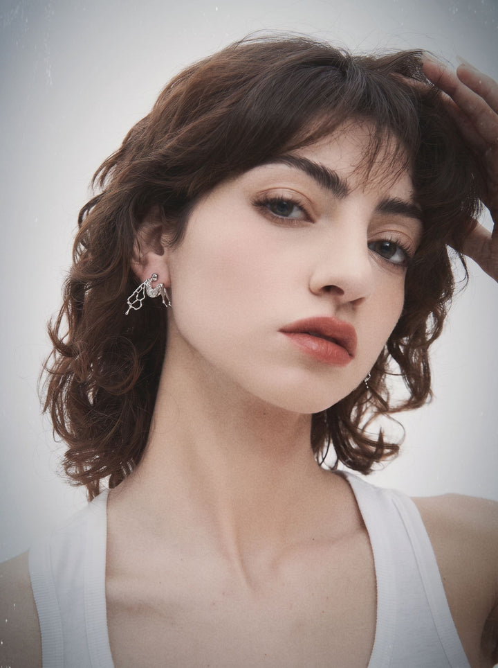 Abstract Artistic Figure Statement Earrings