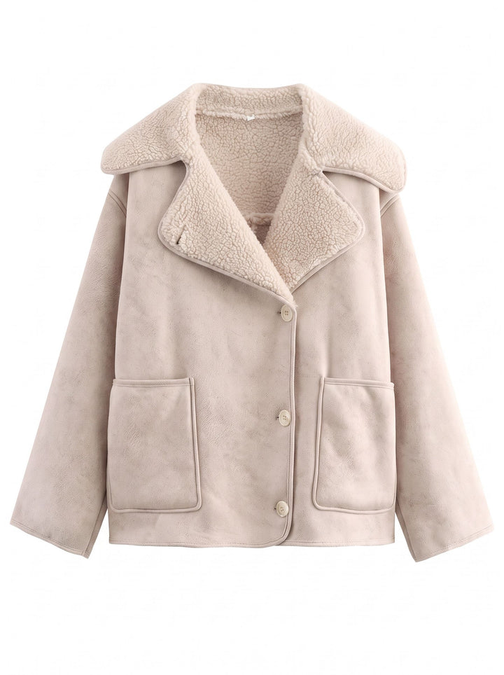 Cozy Faux Suede Sherpa Lined Jacket