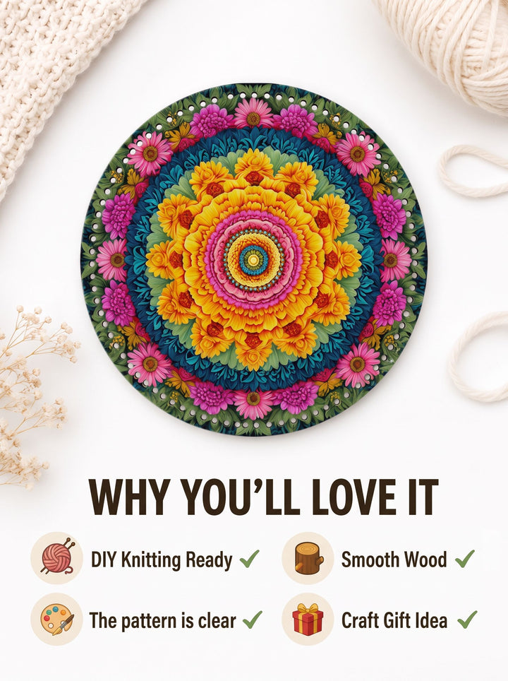 Floral Mandala Pattern Crochet Bag Base