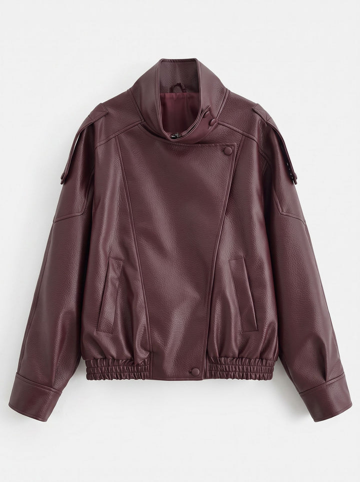 Oversized Vintage Faux Leather Jacket