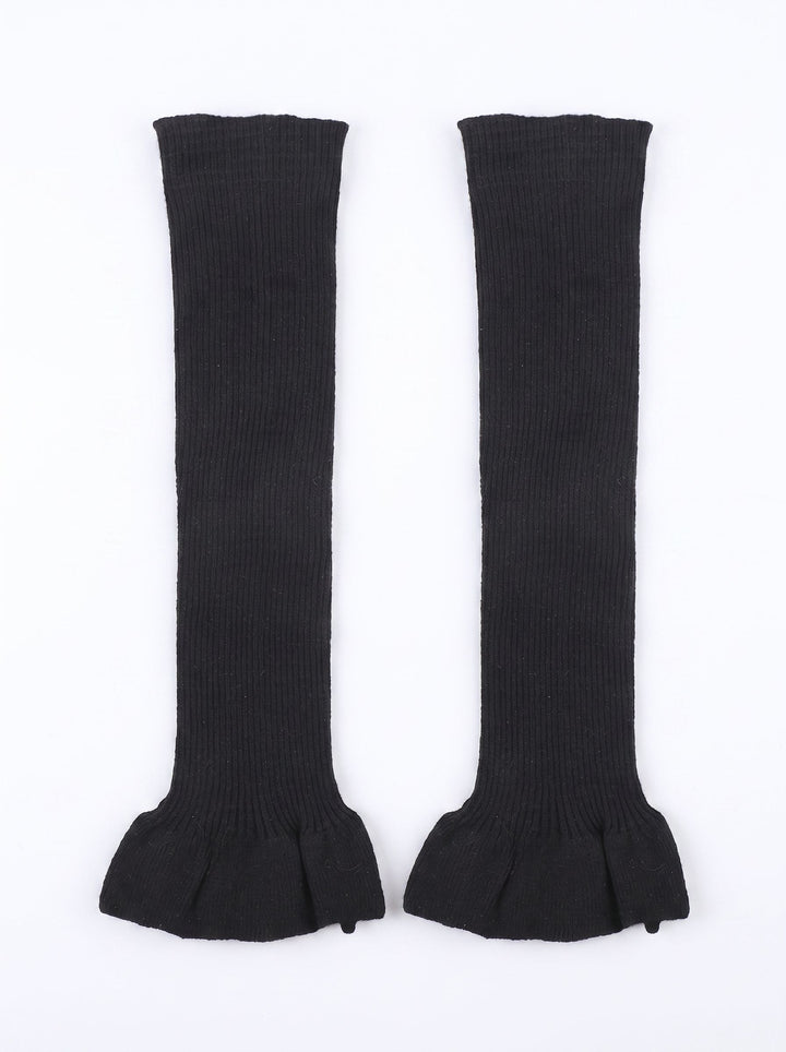 Cozy Ruffled Knit Leg Warmers