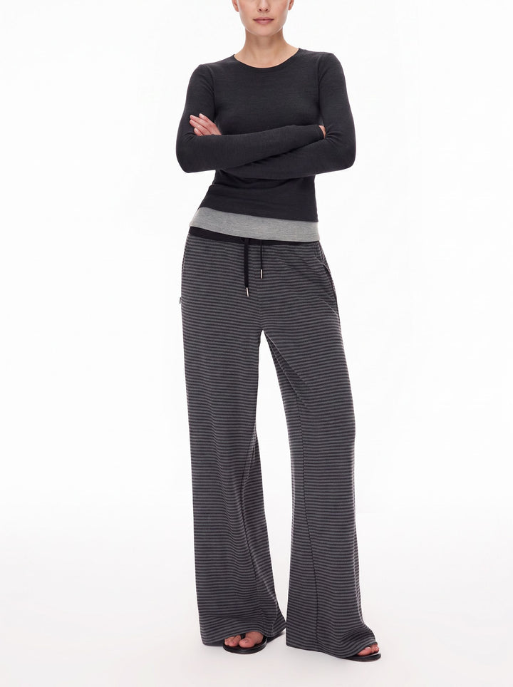 Comfy Striped High Waist Lounge Pants