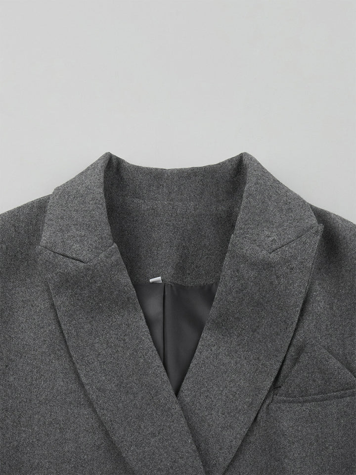 Oversized Double Breasted Wool Blazer