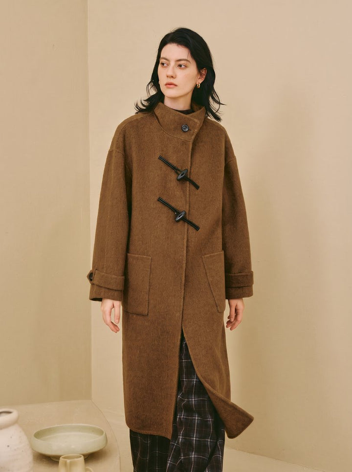 Cozy Wool Blend Toggle Coat