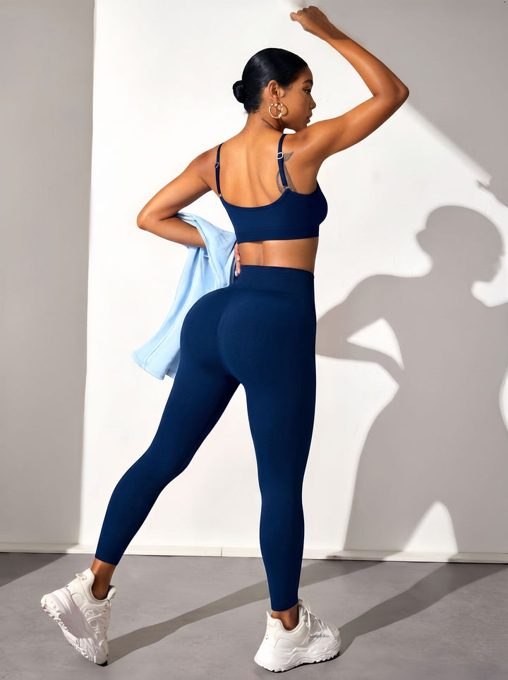 Seamless Crop Top Legging Workout 2 Piece Set
