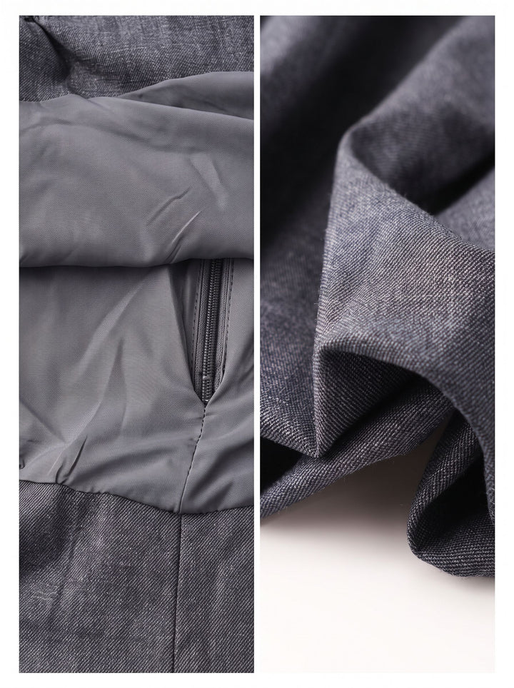 High Waisted Pleated Bubble Skirt