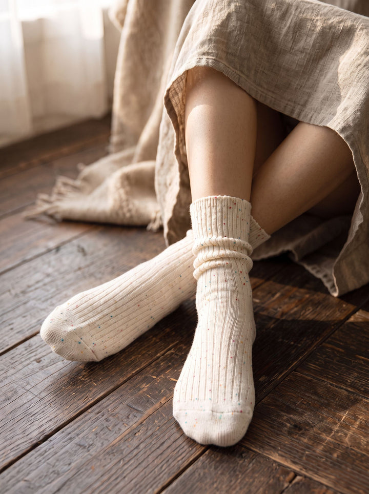 Cozy Soft Ribbed Confetti Socks