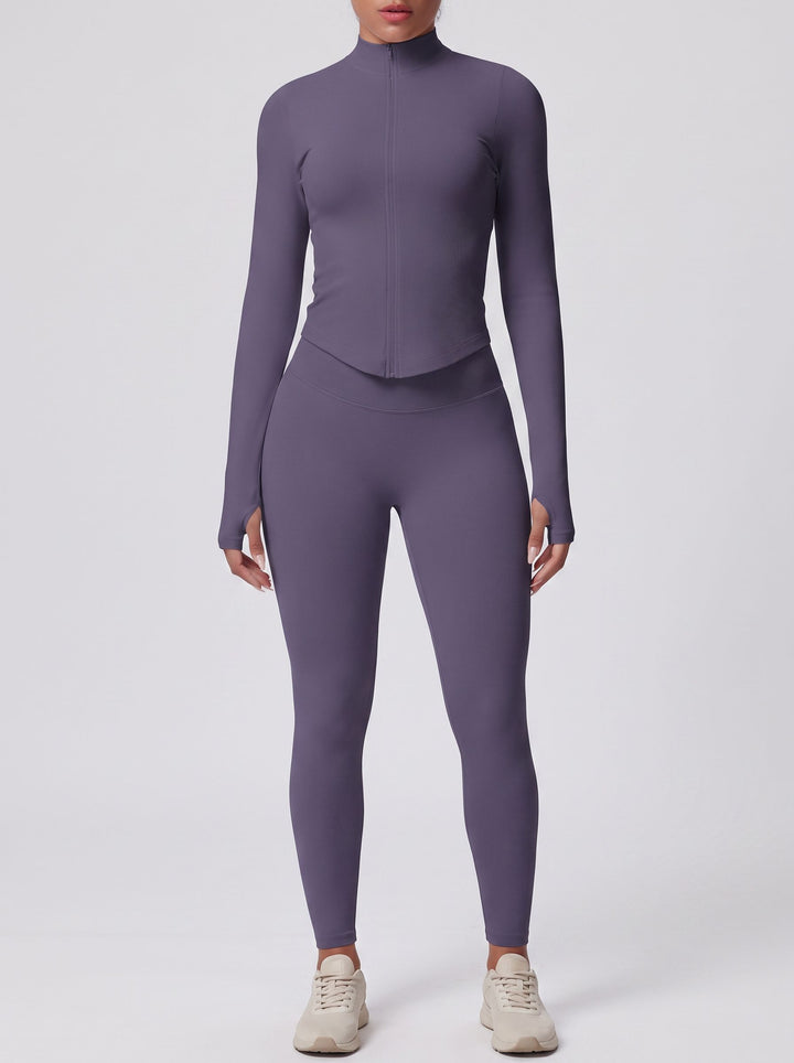 Seamless Fitted Thumbhole Athletic Jacket
