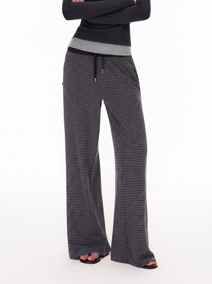 Comfy Striped High Waist Lounge Pants