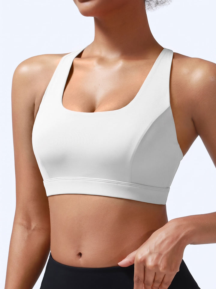 Strappy Back Seamless Yoga Sports Bra