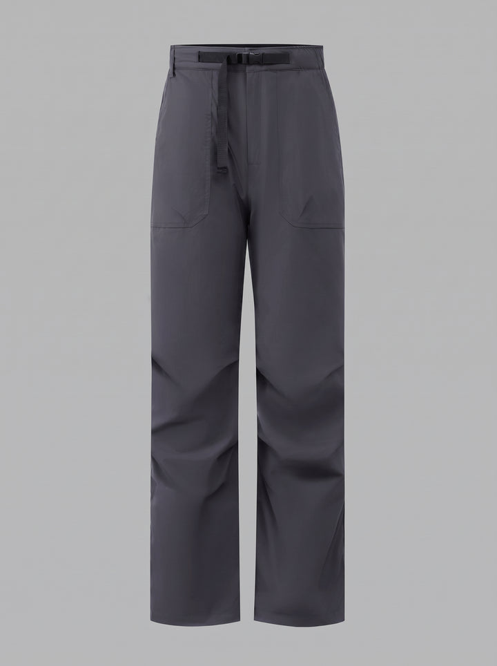 High Waisted Casual Belted Pants