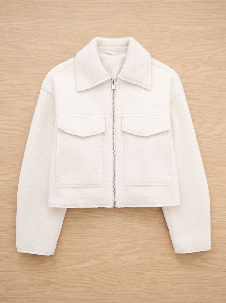 Cozy Textured Zip Up Jacket