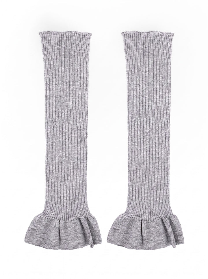 Cozy Ruffled Knit Leg Warmers